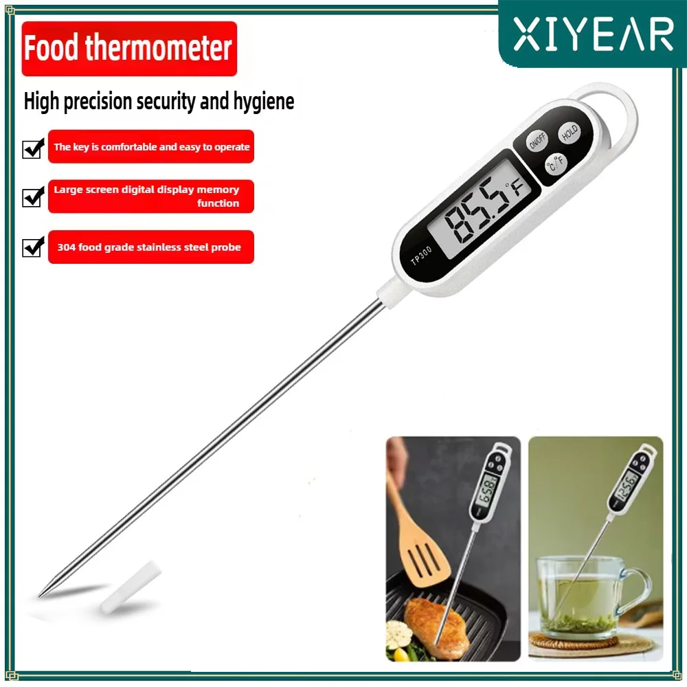 Thermometer Candy Candle - デジタル肉用温度計、調理用キッチンBBQプローブ、インスタント読み取り温度計、キャンディ、キャンドル、牛乳用ロングプローブ付き