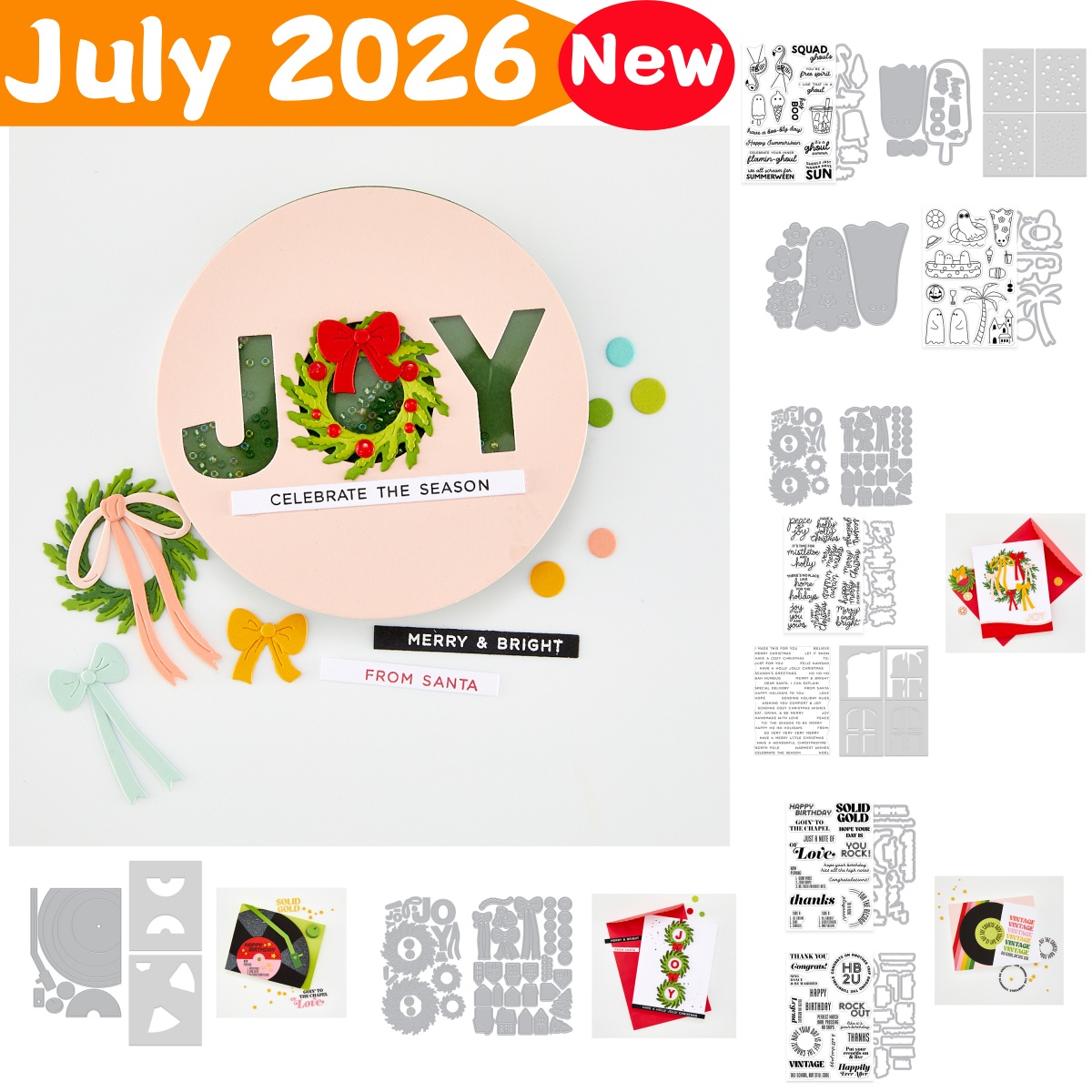 Candle Making Guide - 2026年7月 リーススピリットドアレコードメタルカッティングダイ クリアスタンプステンシル DIYカード作成用 スクラップブッククラフトデコレーション