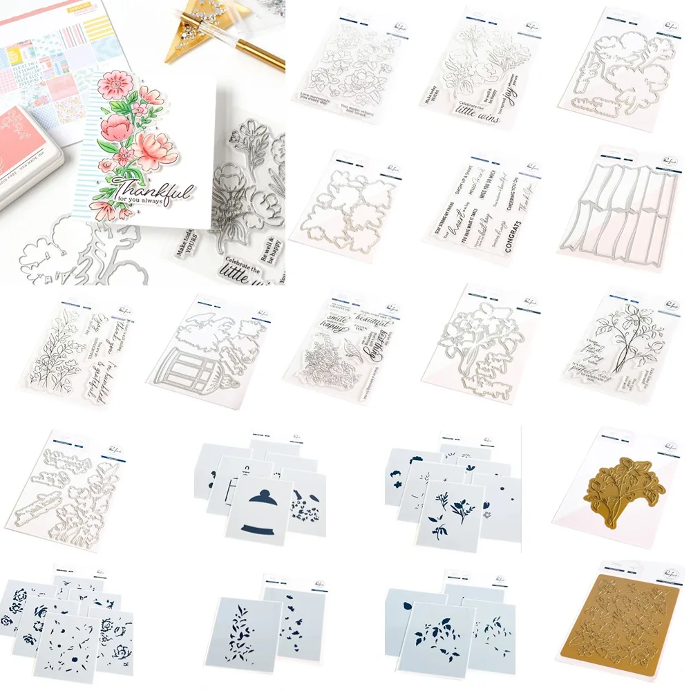 Candle Making Guide - 牡丹のファンタジーカットステンシル、スクラップブック、スタンプ、エンボス加工テンプレート、DIY、手作り、スクラップブッキング、日記、グリーティングカード