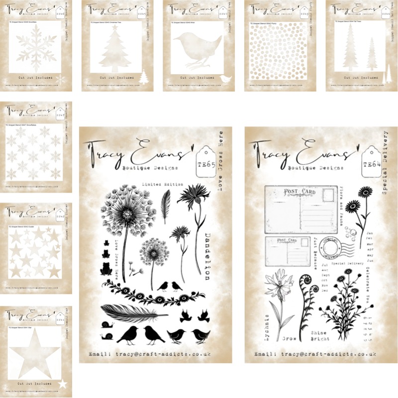 Candle Making Guide - Flurry Tall Trees Cluster メタルカットスタンプとステンシル DIY
