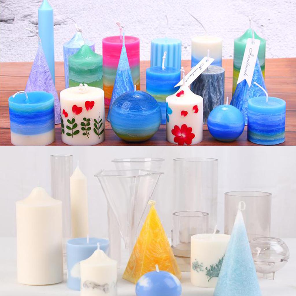 Candle Making Event - 簡単に洗浄できるプラスチック製キャンドル型、石鹸DIYクラフトアクセサリー、結婚式やイベントの装飾に