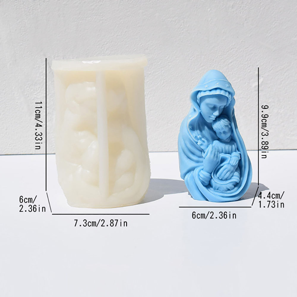 キャンドルシリコンモールド カラフルな母と聖家族のモールド  - Candle Making Event のレビューと価格