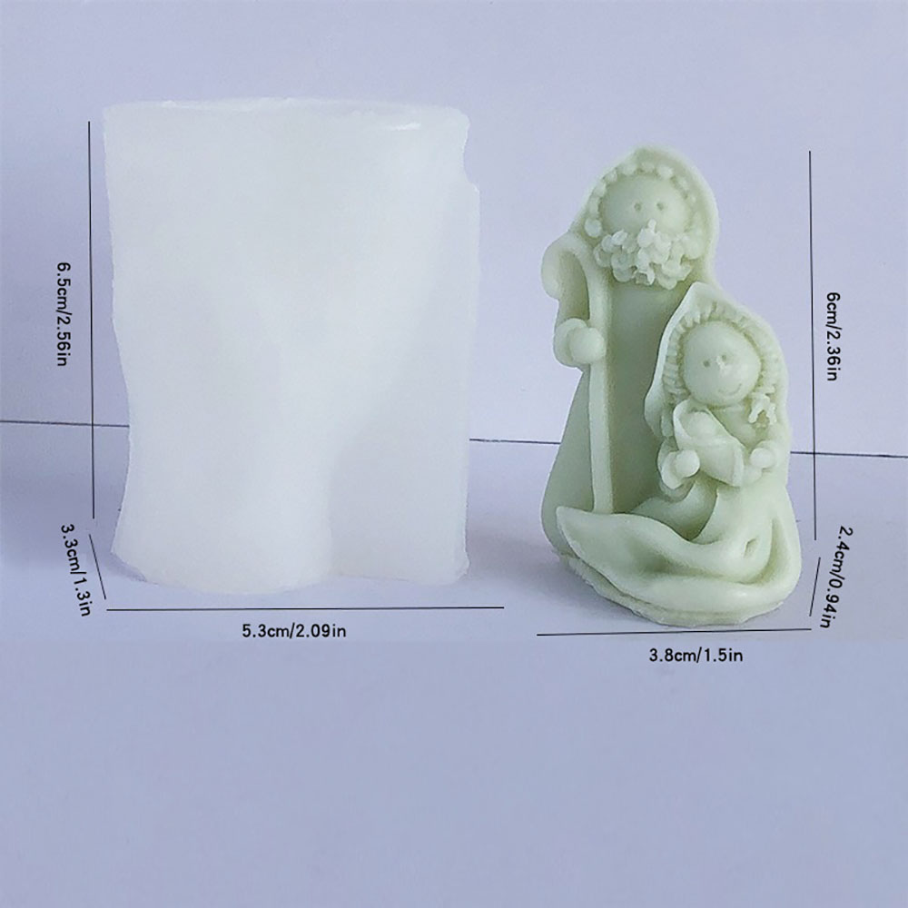 キャンドルシリコンモールド カラフルな母と聖家族のモールド  - Candle Making Event のレビューと価格