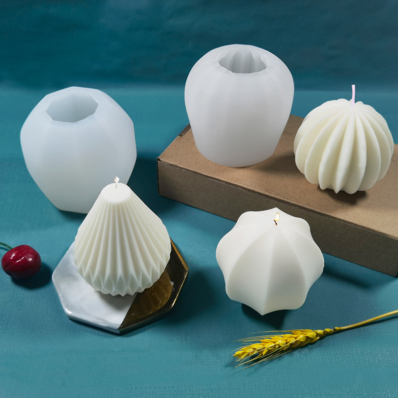 3Dシリコンキャンドル型 幾何学模様 シリコンモールド DI - Candle Making Gel Wax のレビューと価格