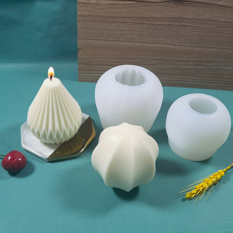 3Dシリコンキャンドル型 幾何学模様 シリコンモールド DI - Candle Making Gel Wax のレビューと価格