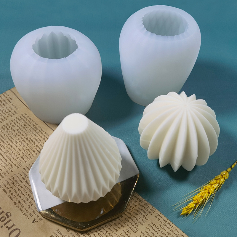 3Dシリコンキャンドル型 幾何学模様 シリコンモールド DI - Candle Making Gel Wax のレビューと価格