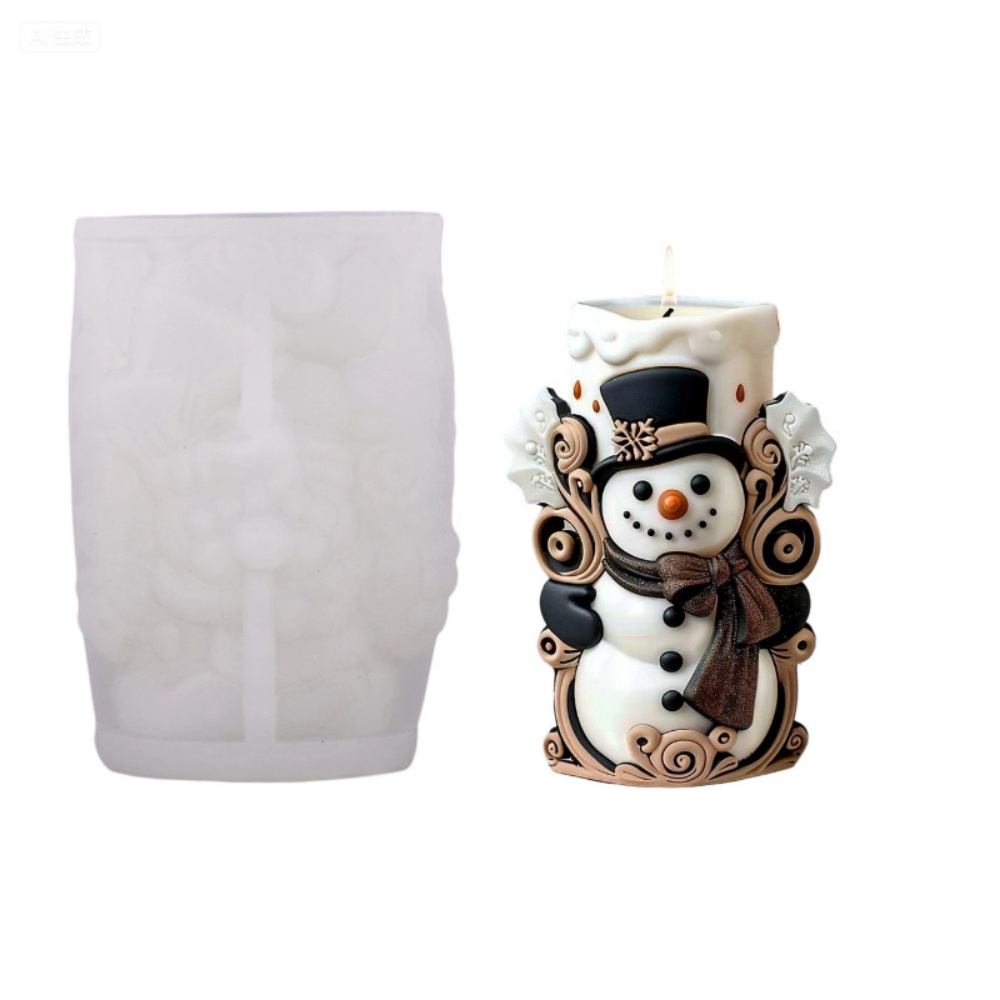 冬のキャンドル型高品質シリコン型 3d 雪だるま型白冬のイベ - Candle Making Event のレビューと価格