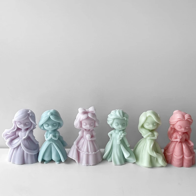 シリコンプリンセスドールキャンドルモールド、3Dガールポート - Candle Making Gel Wax のレビューと価格