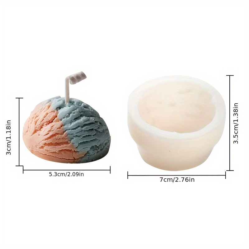 アイスクリーム球形キャンドル作成シリコーン石鹸型モデル DI - Candle Making Gel Wax のレビューと価格
