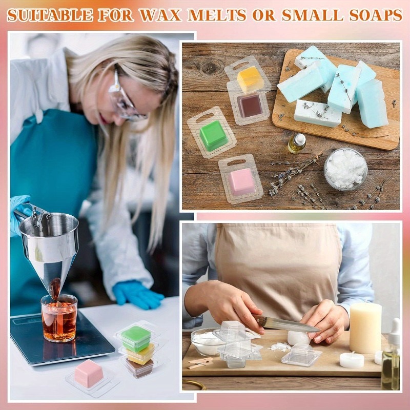 20/50個 クリアプラスチックワックスメルトモールド 1オ - Candle Making Gel Wax のレビューと価格