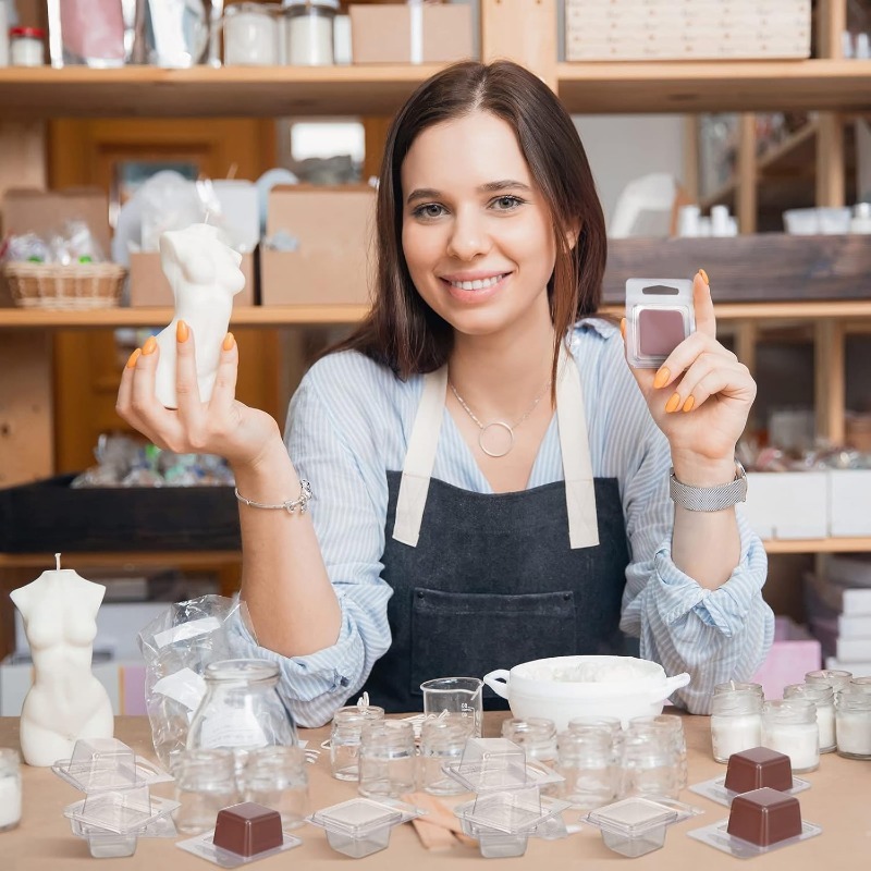 20/50個 クリアプラスチックワックスメルトモールド 1オ - Candle Making Gel Wax のレビューと価格