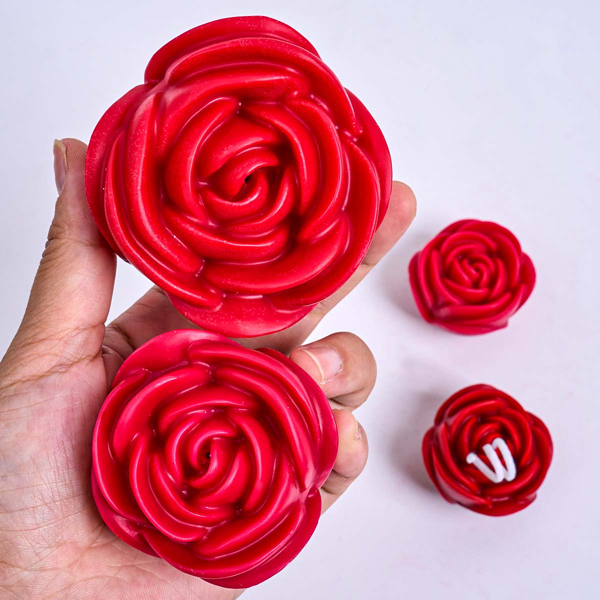 3D 花の形のシリコーンキャンドルモールド DIY ロマンチ - Candle Making Gel Wax のレビューと価格